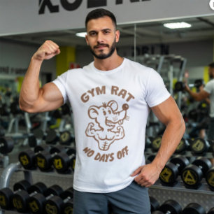 ジムラット - おもしろフィットネストレーニング ボディビル Tシャツ