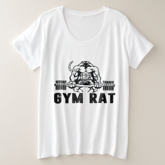 ジムラット プラスサイズTシャツ (デザイン正面)