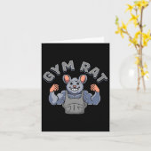 ジムラバーボディビルトレーニングおもしろいジムラット カード (黄色い花)