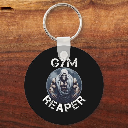 ジムリーパーフィットネスハロウィンスケルトントレーニング体 キーホルダー (正面)