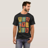 ジムヴィンテージレトロ訓練トレーニング機器 Tシャツ (正面フル)