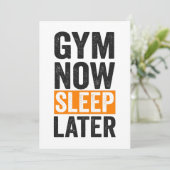 ジム今スリープ後のおもしろいフィットネスボディーブディング 招待状 (スタンド正面)