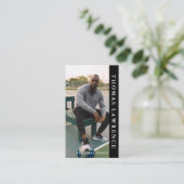 ジム個人コーチモダンミニマルなソーシャルメディア 名刺 (スタンド正面)