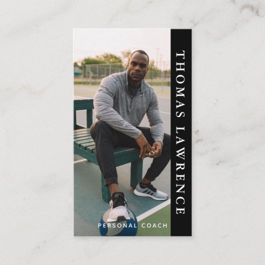 ジム個人コーチモダンミニマルなソーシャルメディア 名刺 (正面)