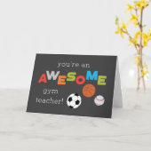 ジム先生感謝の日のボール素晴らし カード (黄色い花)