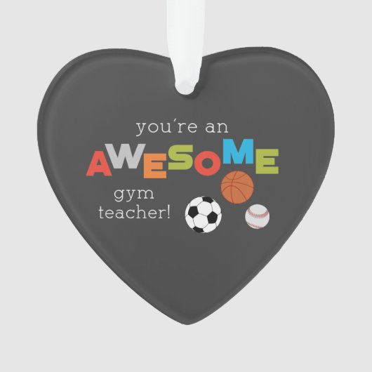 ジム先生賞味日素晴らし球 オーナメント (正面)