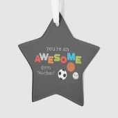 ジム先生賞味日素晴らし球 オーナメント (正面)