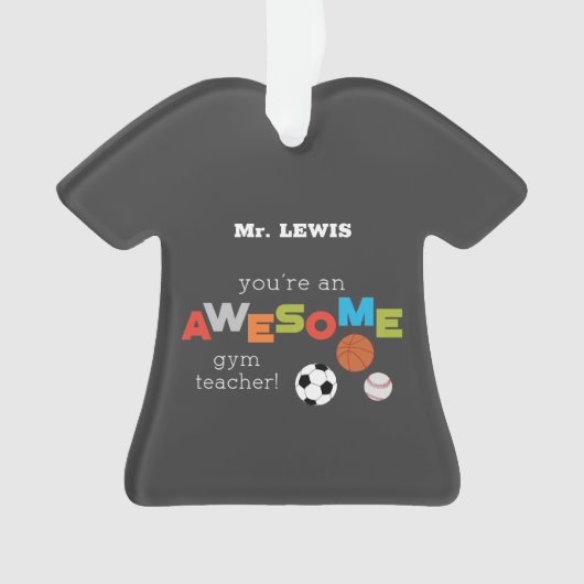 ジム先生賞味日素晴らし球 オーナメント (正面)