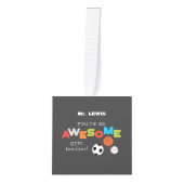 ジム先生賞味日素晴らし球 キューブオーナメント (正面)