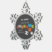 ジム先生賞味日素晴らし球 スノーフレークピューターオーナメント (右)