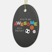 ジム先生賞味日素晴らし球 セラミックオーナメント (左)