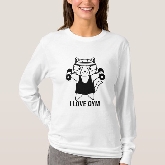 ジム女子Tシャツが大好き Tシャツ (正面)