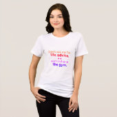 ジム好きな人 ホワイト トライブレンドTシャツ (正面全面)