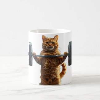 ジム好きのためのウェイトリフティングキャットマグ コーヒーマグカップ