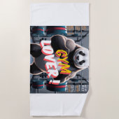 ジム好き ビーチタオル (正面)