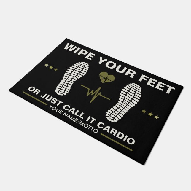 ジム愛好家のための足を拭く，おもしろいフィットネス ドアマット (アングル)