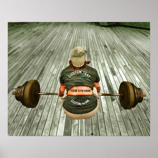 ジム所有者のウェイトトレーニングトレーニングと名前 ポスター (正面)
