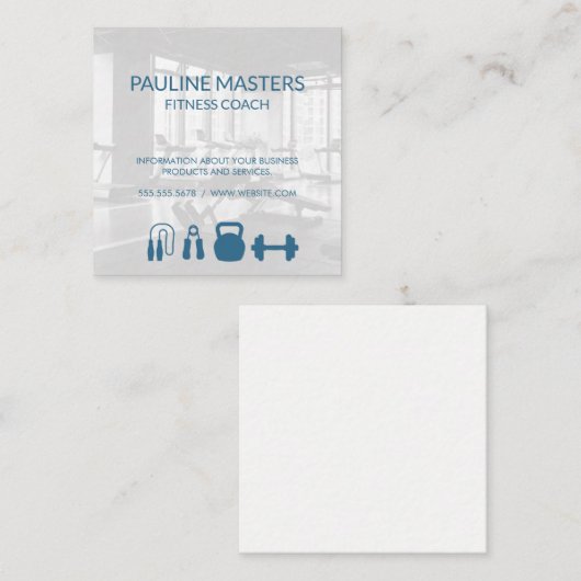 ジム所有者 | フィットネスコーチ | パーソナルトレーナー 予約カード (正面/裏面)