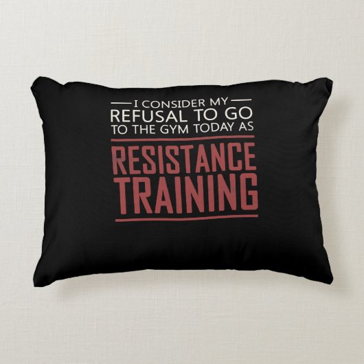 ジム抵抗訓練に行くことを拒否する アクセントクッション (正面)