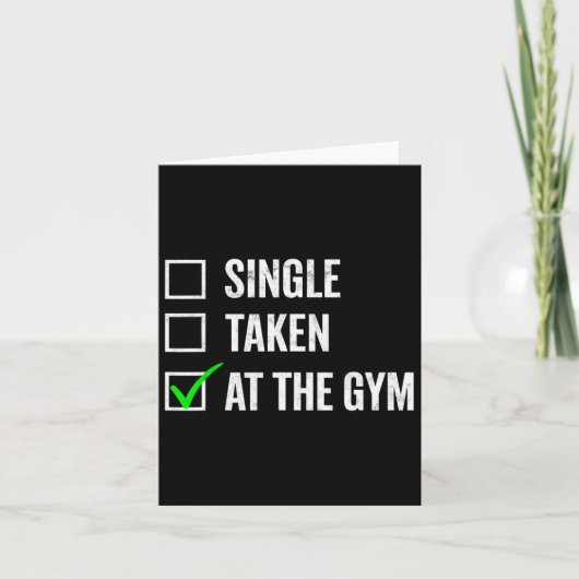 ジム独身のムで撮影されたおもしろいトレーニングフィットネス カード (正面)