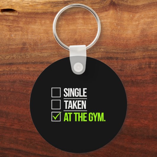 ジム独身のムで撮影されたおもしろいトレーニングフィットネス キーホルダー (正面)