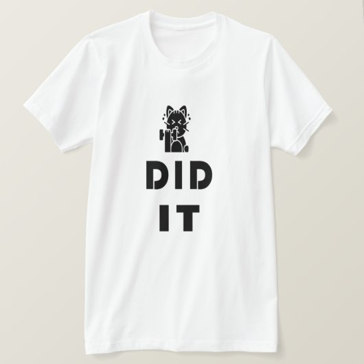 ジム猫デザイン Tシャツ (デザイン正面)
