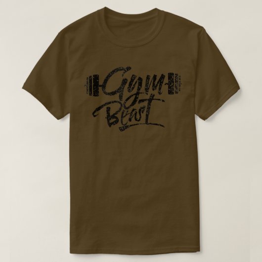 ジム獣ボディビル訓練重量挙げ作業 Tシャツ (デザイン正面)