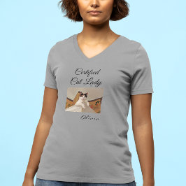ジム用アクティブウェアの猫好きな女性向け軽量Tシャツ Tシャツ