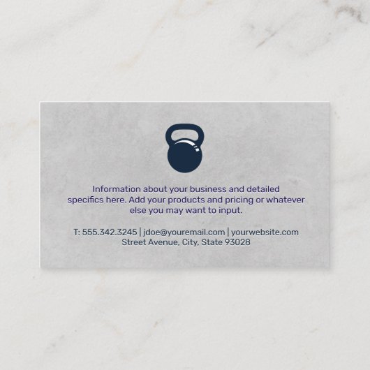 ジム設備 | ケトルベル 名刺 (裏面)