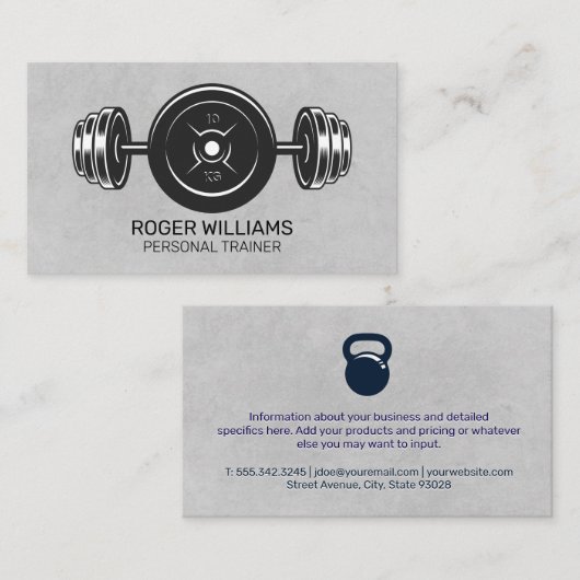 ジム設備 | ケトルベル 名刺 (正面/裏面)