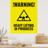 ジム警告標識 ポスター (キッチン)