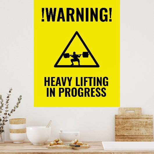 ジム警告標識 ポスター (キッチン)