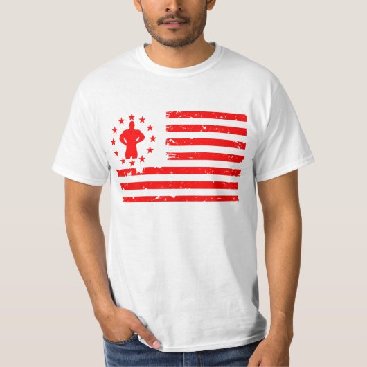 ジム重量挙げボディビル Tシャツ (正面)