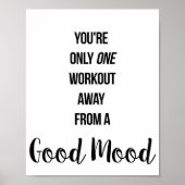 ジム、エクササイズ、トレーニングやる気を起こさせるウォールアート ポスター (正面)