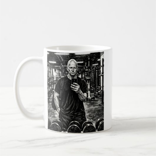 ジム コーヒーマグ - ハードワーク - グレイビルパワー コーヒーマグカップ (左)