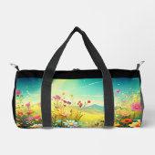 ジム&ダッフェルバッグとカラフル牧草地 ダッフルバッグ (正面)