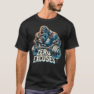 ジム トレーニング ウェイトリフティング パンプド ゴリラ リフティング B Tシャツ