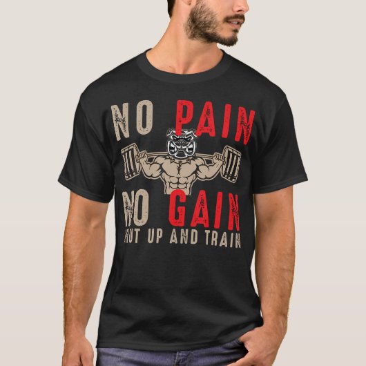ジム – トレーニング-フィットネス – 痛み無し Tシャツ (正面)