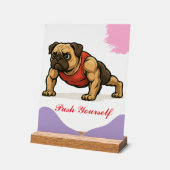 「ジム・バフ&愛犬家に最適なギフト」 アクリルサイン (傾斜)