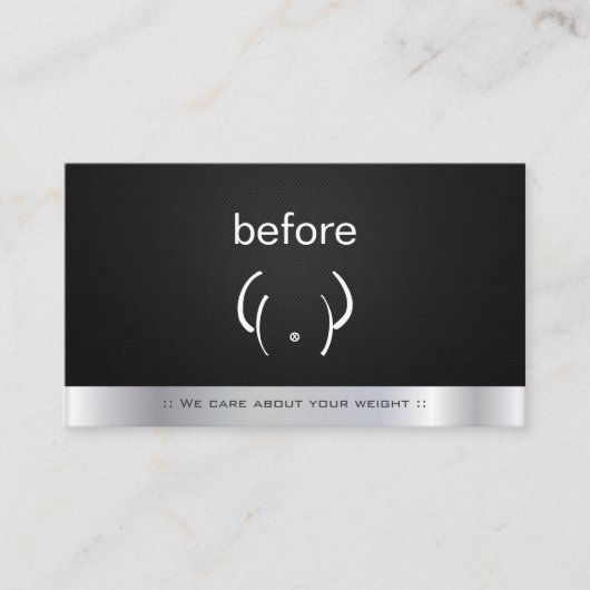 ジム フィットネス ビフォーアフター パーソナルトレーナー 名刺 (正面)
