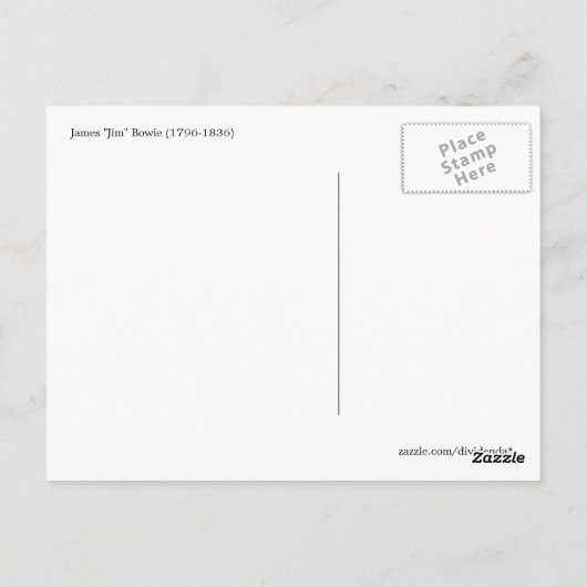 ジム・ボウイ ポストカード (裏面)