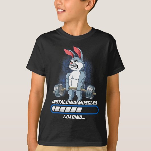 ジム ボディビル 筋肉作り Tシャツ (正面)