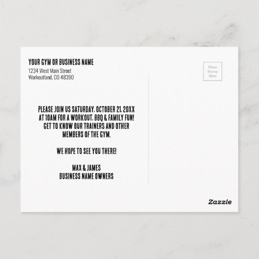 ジム ポストカード (裏面)