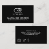 ジム・ラッシュ | ブラック 名刺 (正面/裏面)