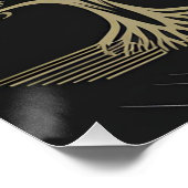 ジム・ロやる気を起こさせるーン引用文ポスターブラック&金ゴールド ポスター (コーナー)