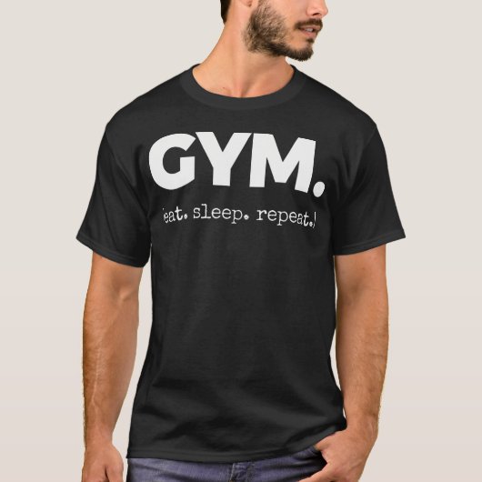 ジム (食べる 睡る Tシャツ (正面)