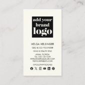 ジムCEOマネージャーのコーチパーソナルトレーナー 名刺 (裏面)