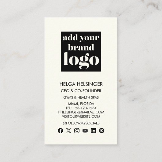 ジムCEOマネージャーのコーチパーソナルトレーナー 名刺 (裏面)