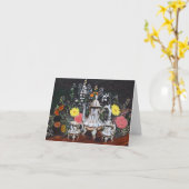 ジムIvey著庭のティータイム--空白のなNotecard カード (黄色い花)