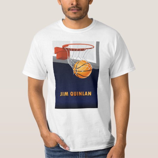 ジムQuinlanのバスケットボールのTシャツ Tシャツ (正面)